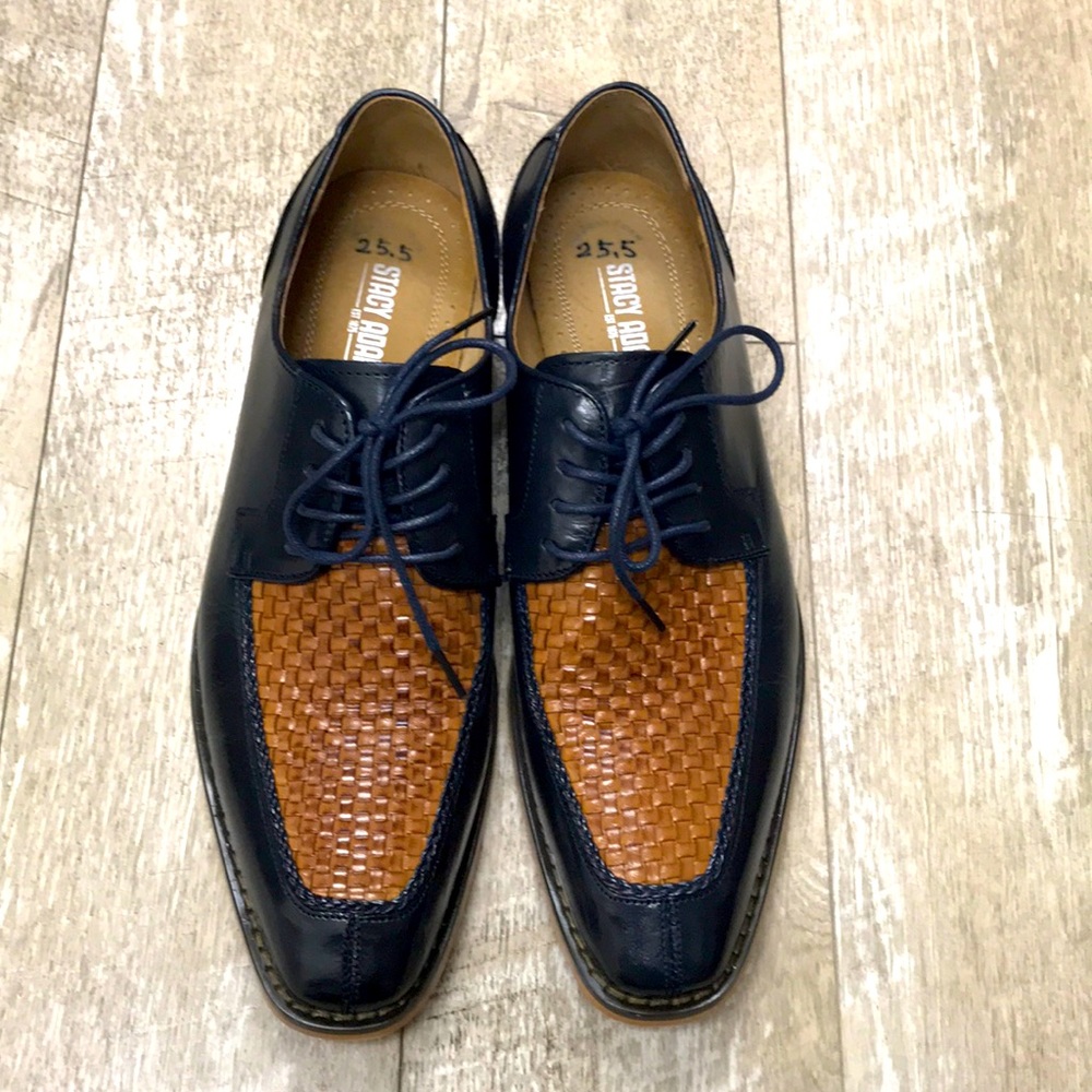 Navy LeatherMesh Fashionable Shoes